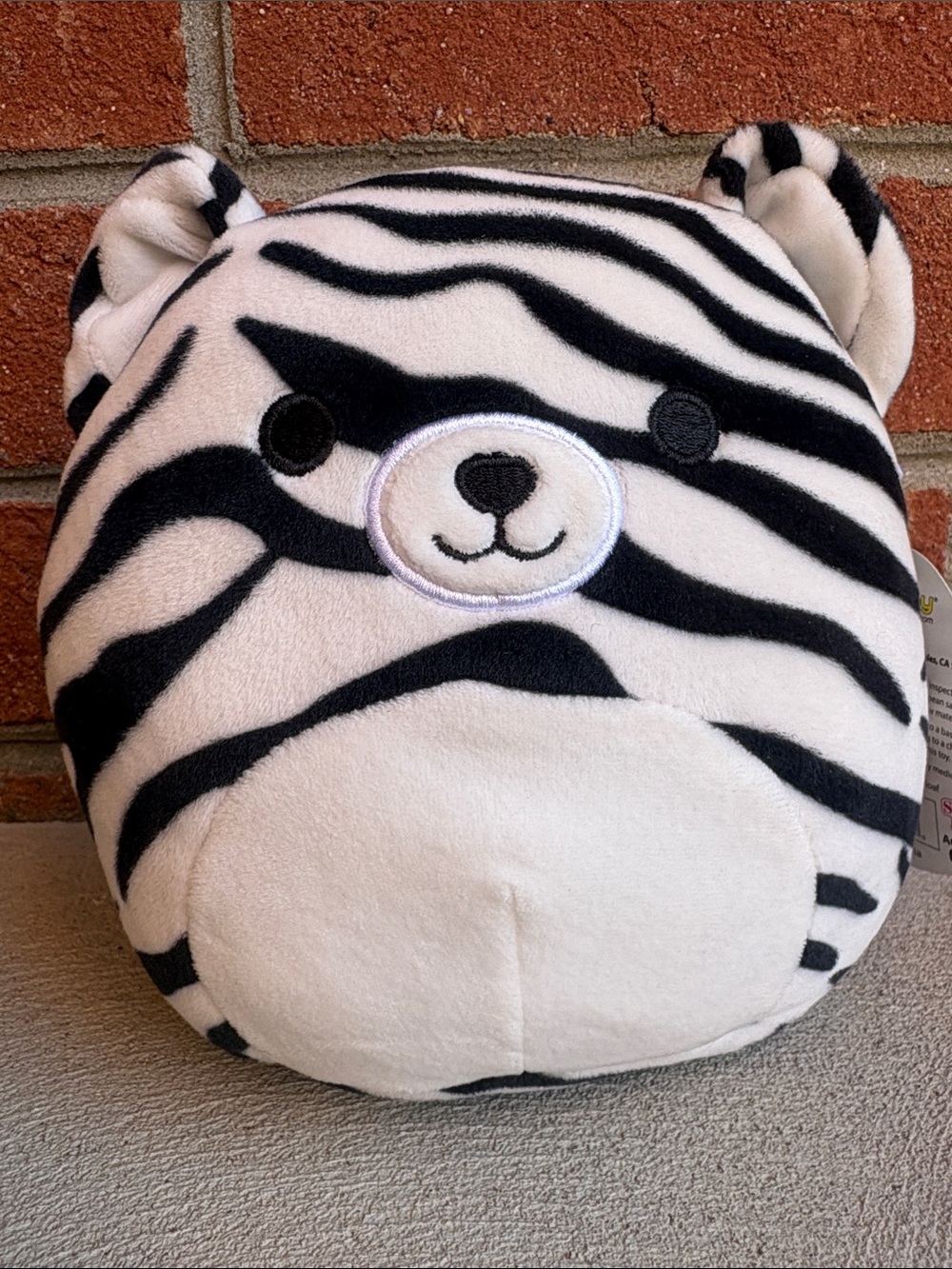 RARE Squishmallow Tasha 8" Stripe Tiger White Belly Black Nose Squish Mallow
